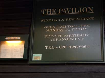 The Pavilion sign